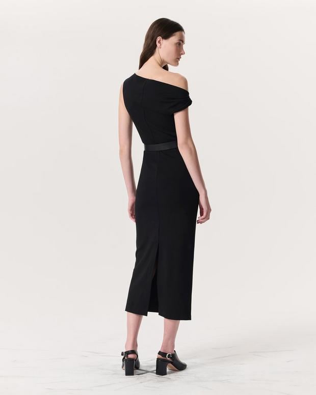 Irina Ponte Asymmetric Maxi Dress - Black | rag & bone Irina Ponte Asymmetric Maxi Dress - Black | rag & bone