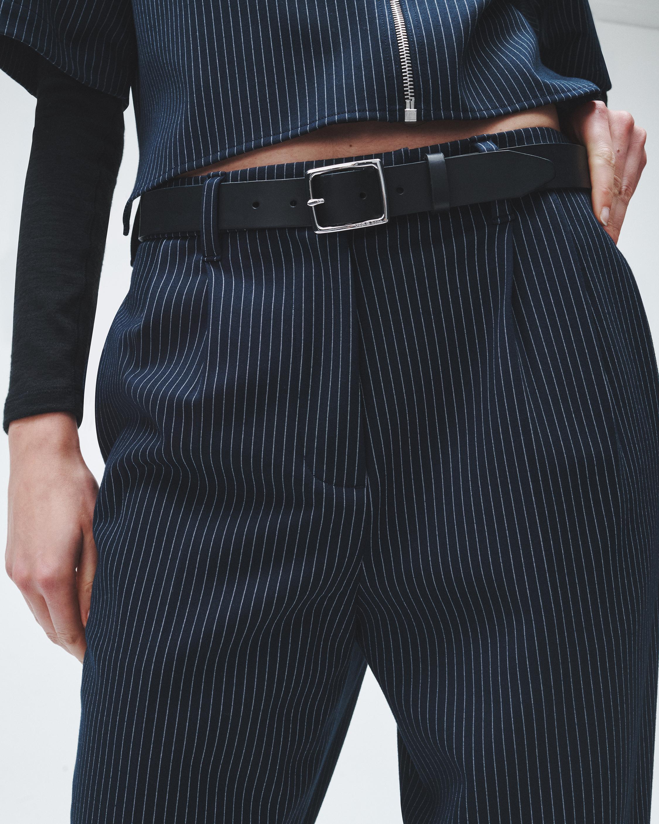 Marianne Ponte Pant - Navy Stripe