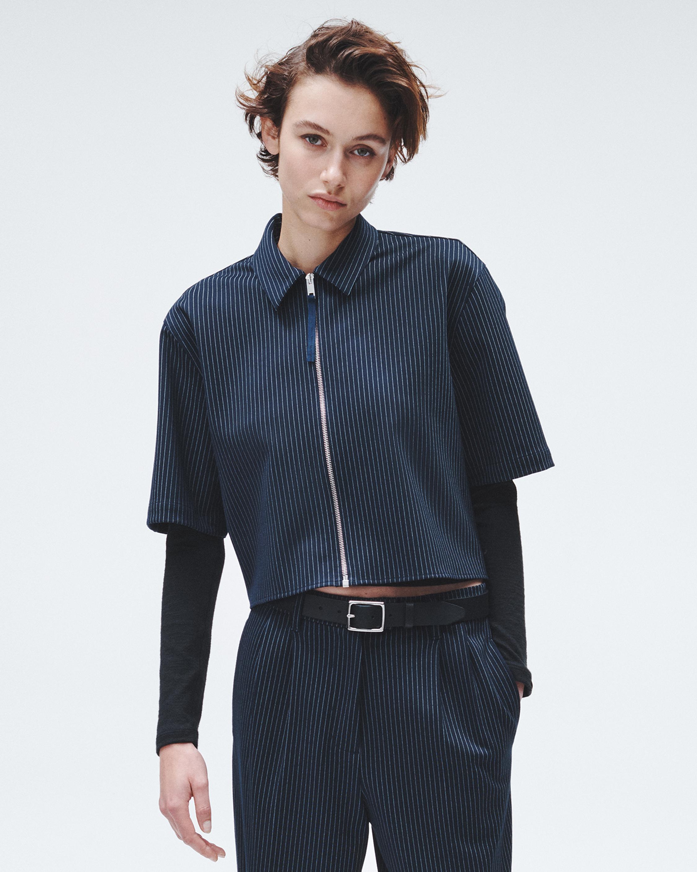 Junie Striped Ponte Top image number 1