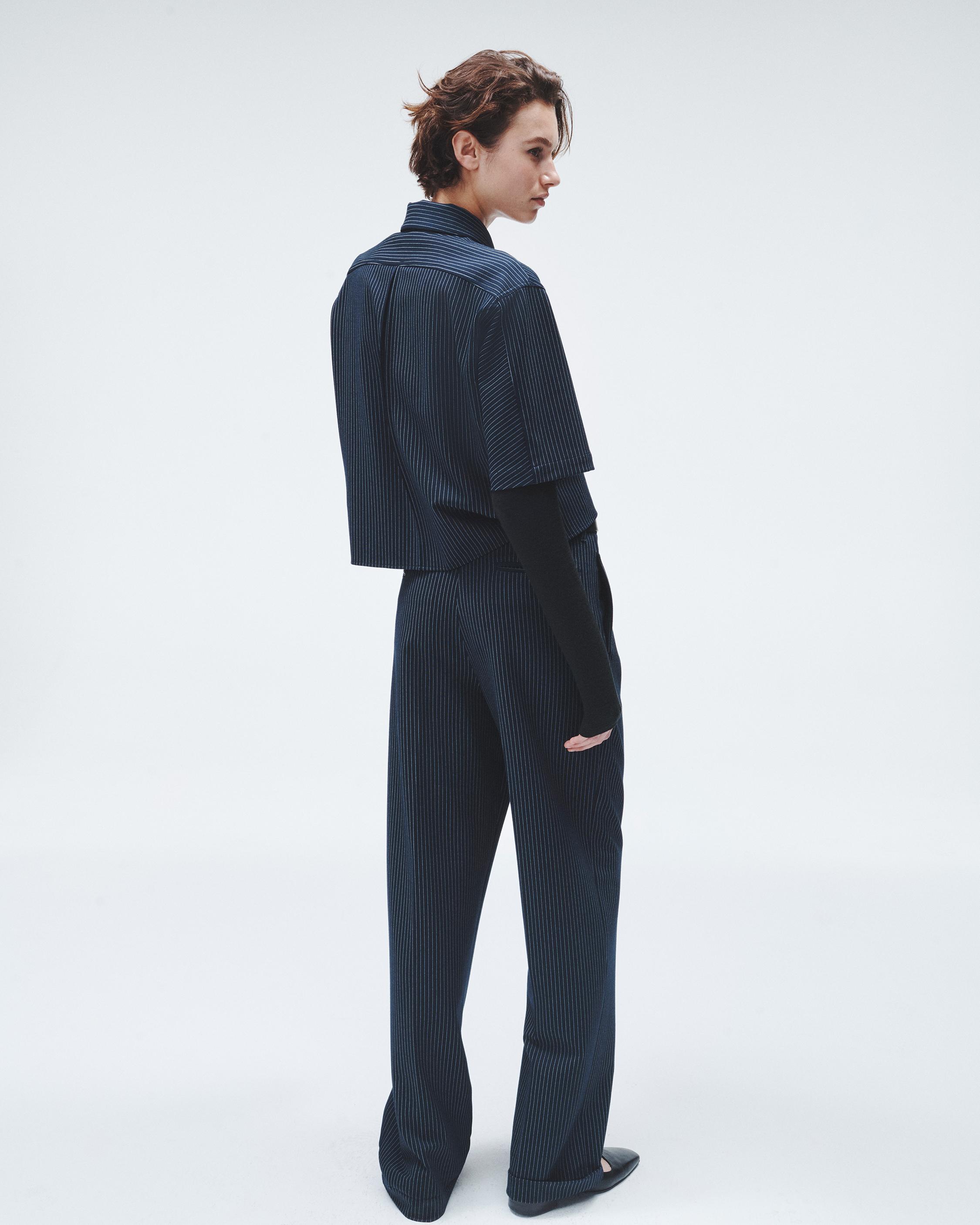 Junie Striped Ponte Top image number 5