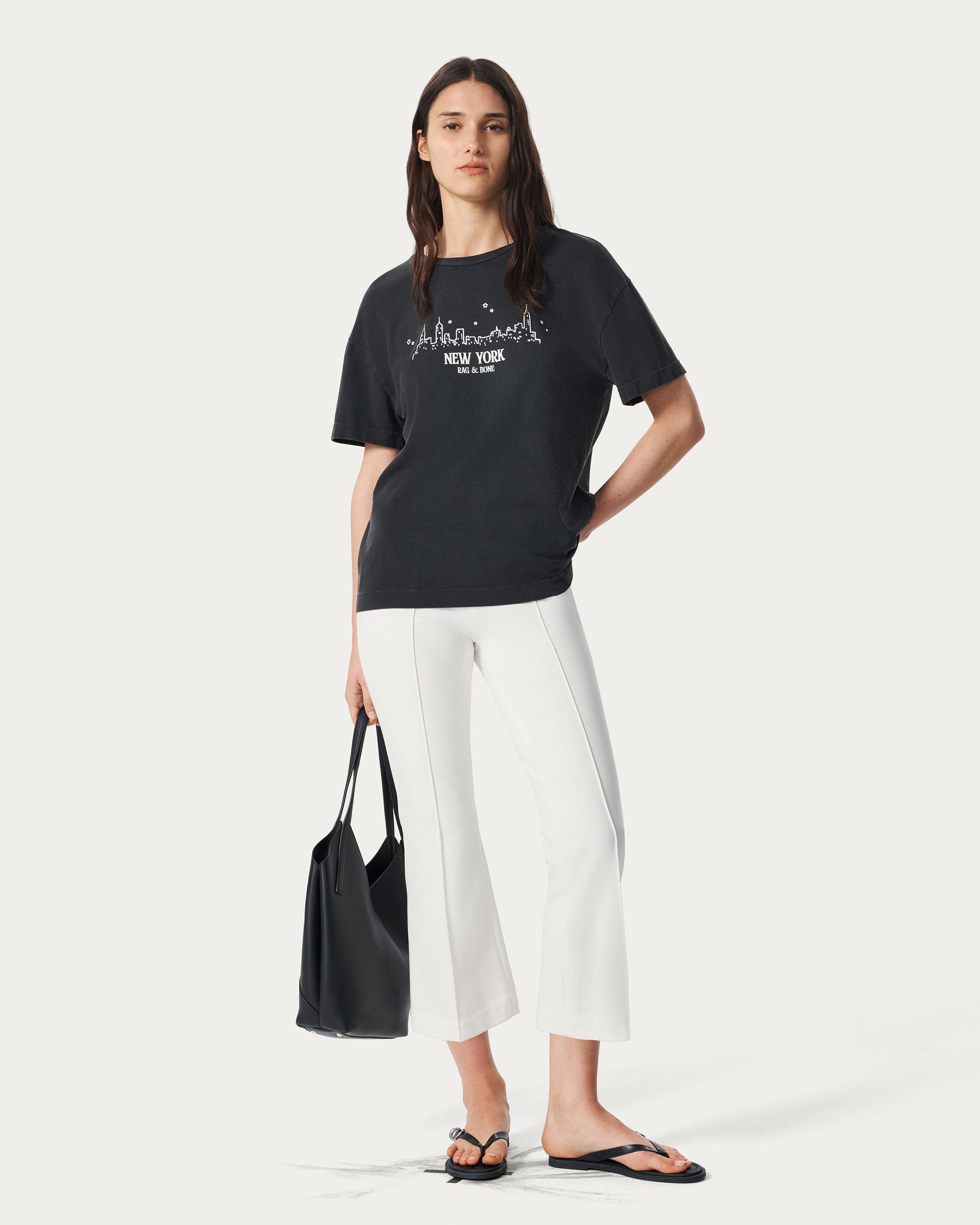 Irina Kick Flare Pants - Navy Multi | rag & bone