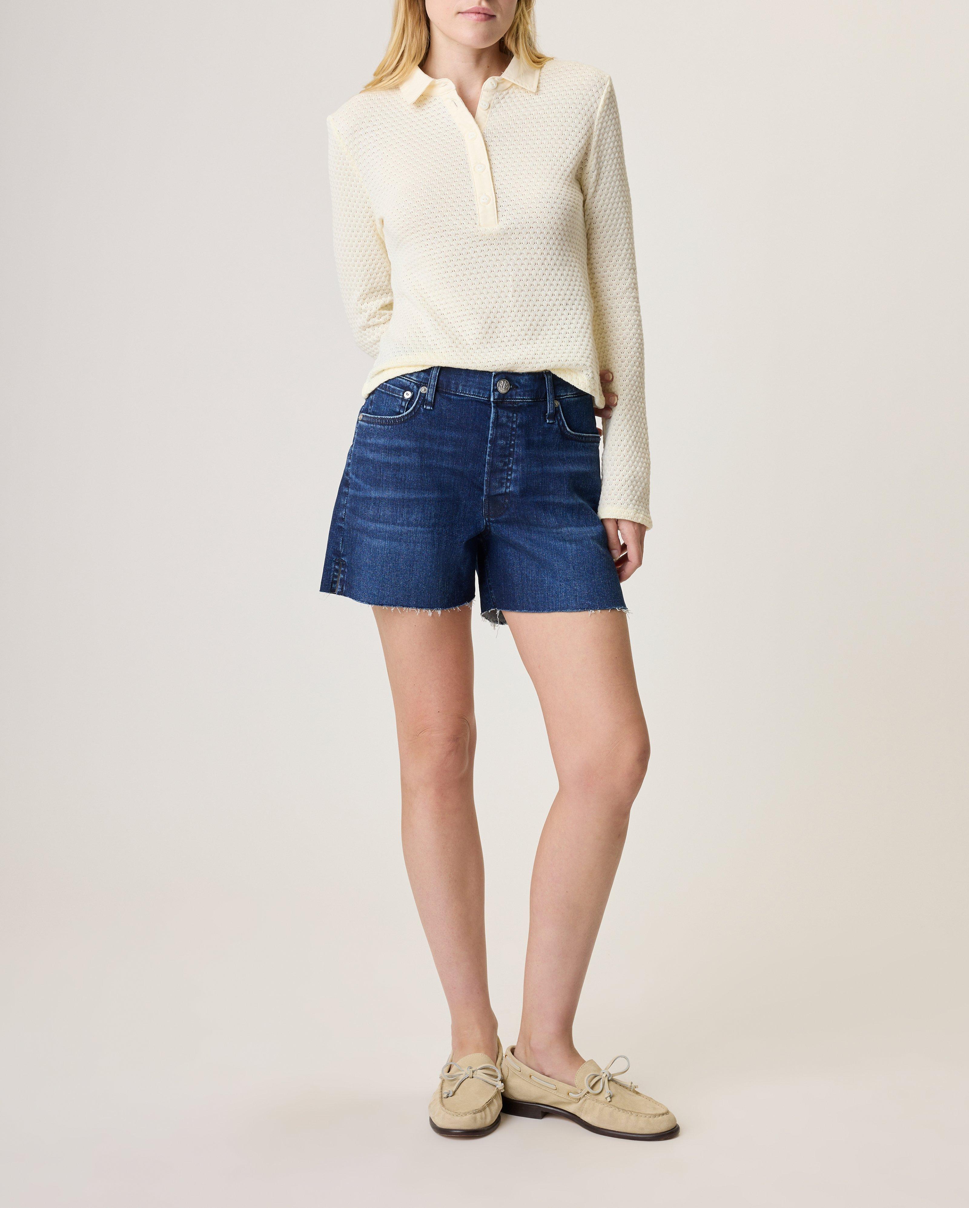 Carine Crochet Long Sleeve Polo image number 1