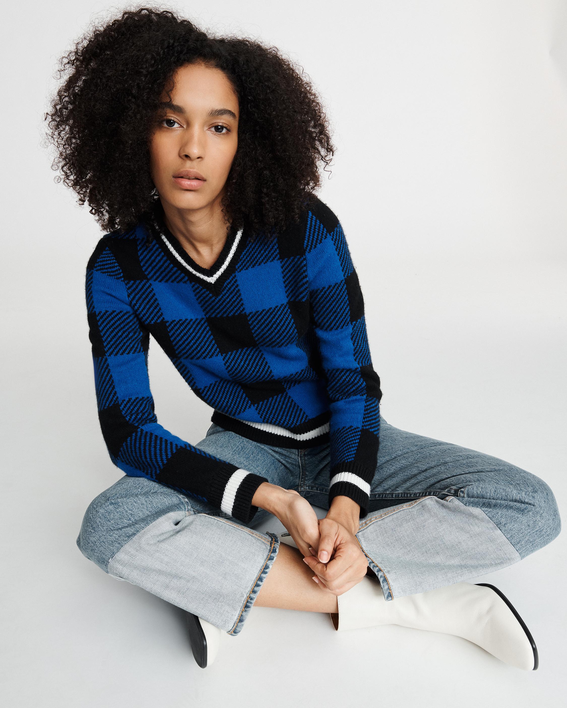 Women's Check jacquard pullover I