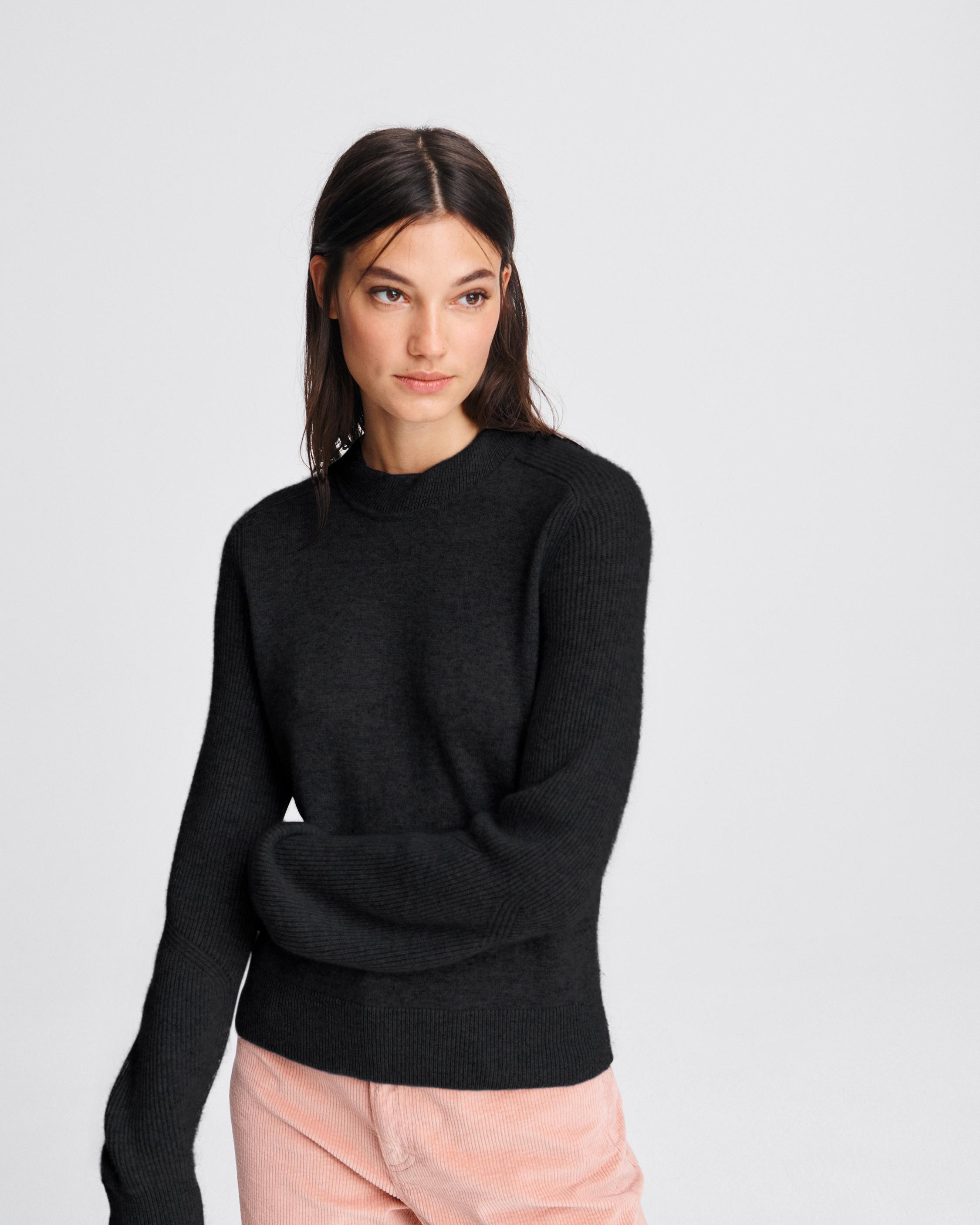 black cashmere crewneck