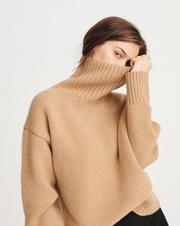 Lunet Chunky Turtleneck Sweater in Kelly Green | rag & bone Lunet Chunky Turtleneck Sweater in Kelly Green | rag & bone