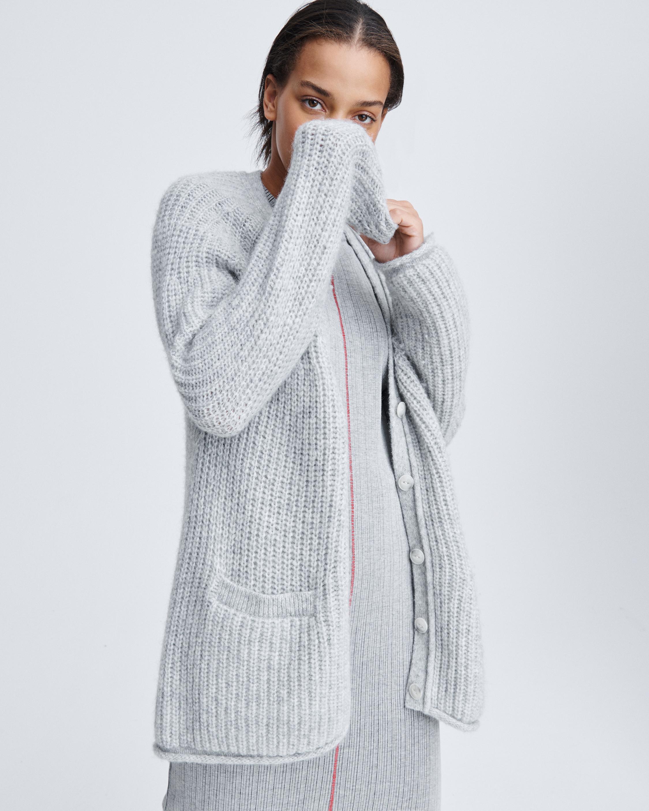 Joseph Women's Cardigan in Light Heather Grey | rag & bone