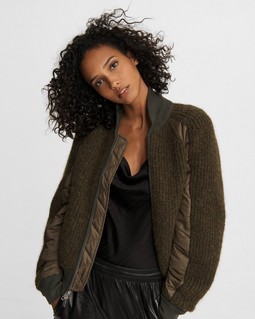 Oakes Wool Blend Sweater Bomber image number 1