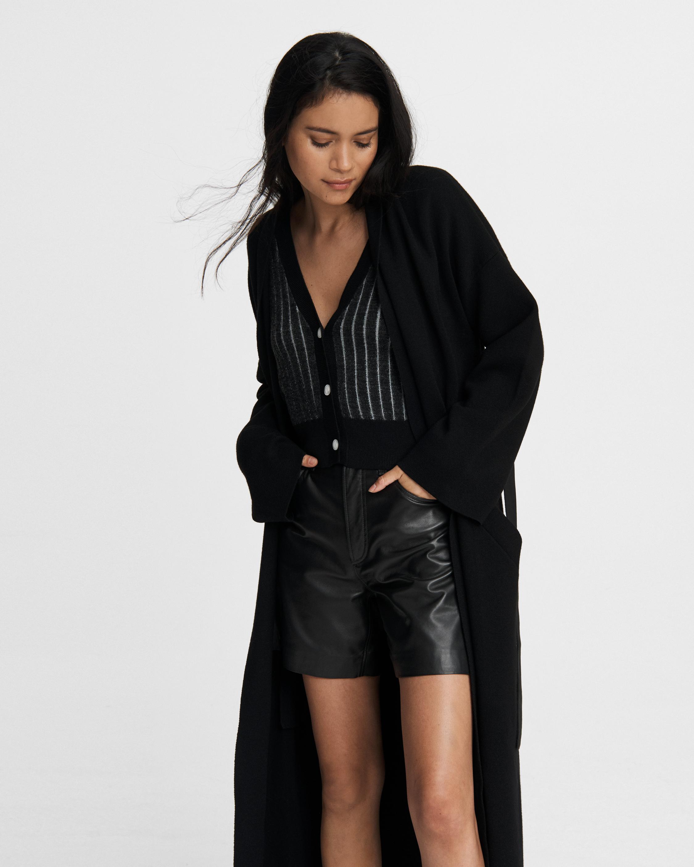 Emory Wool Sweater Coat - Black | rag & bone