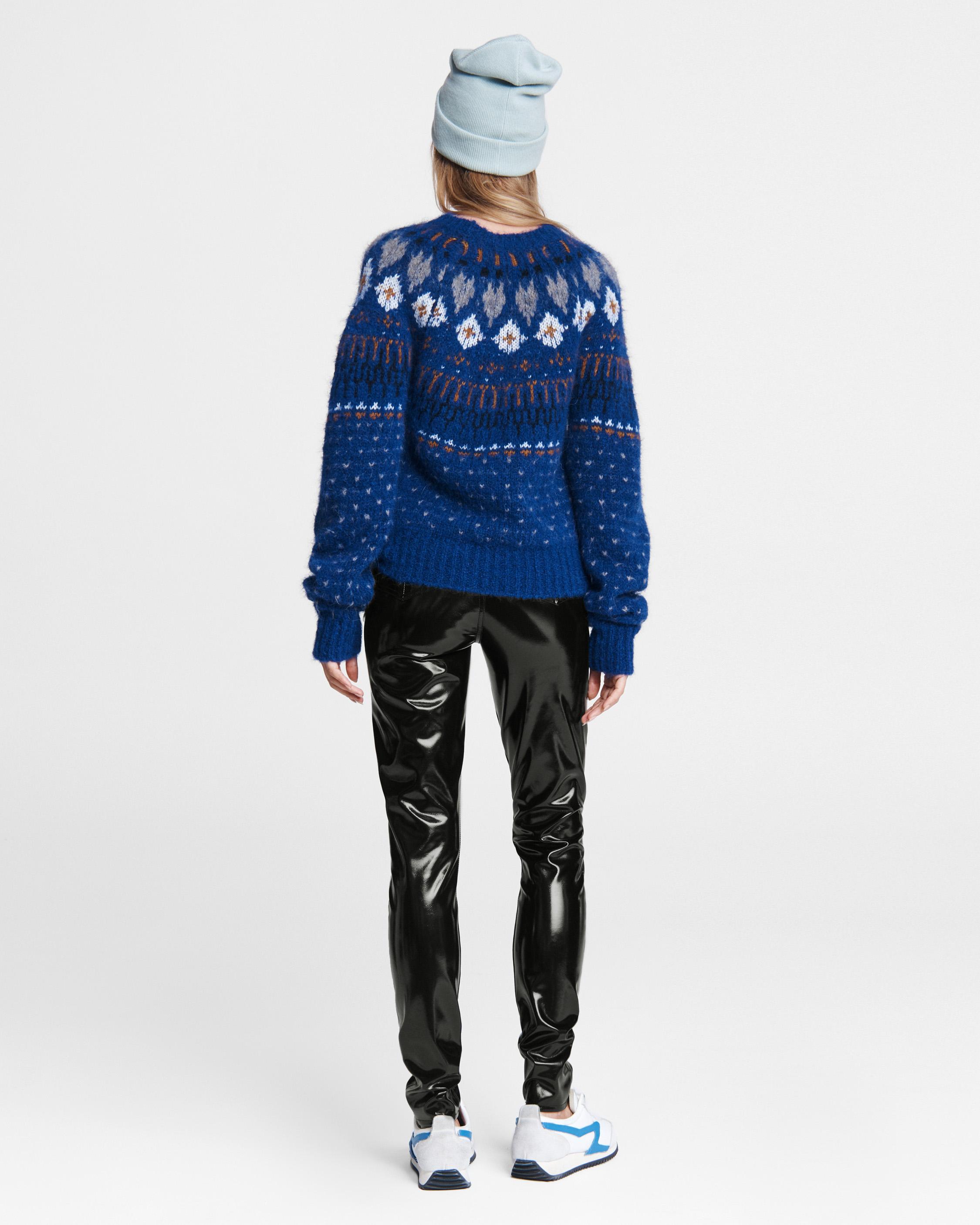 Rag and bone store blue leopard sweater