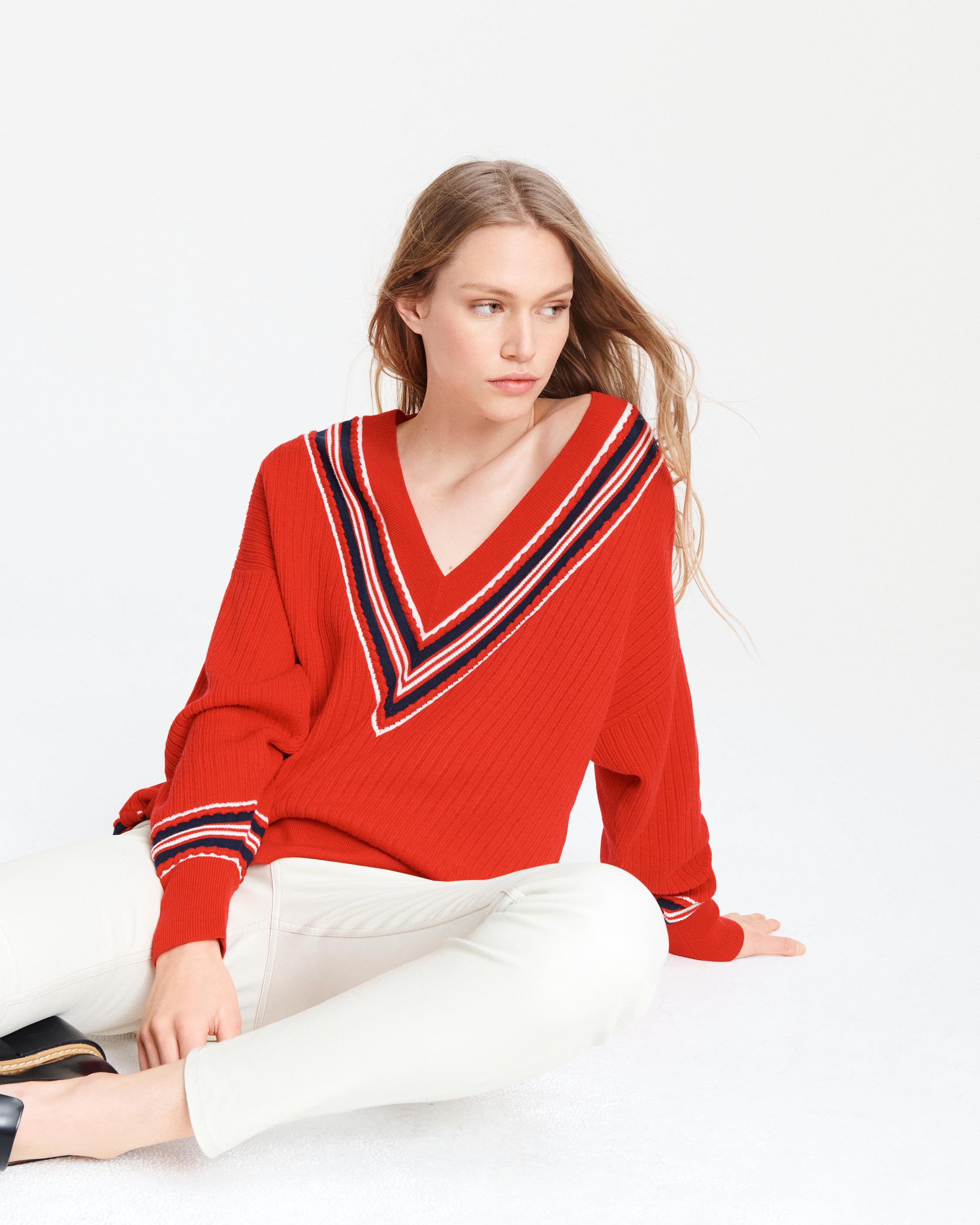 Dianna Merino Wool V-Neck Cricket Sweater | rag & bone