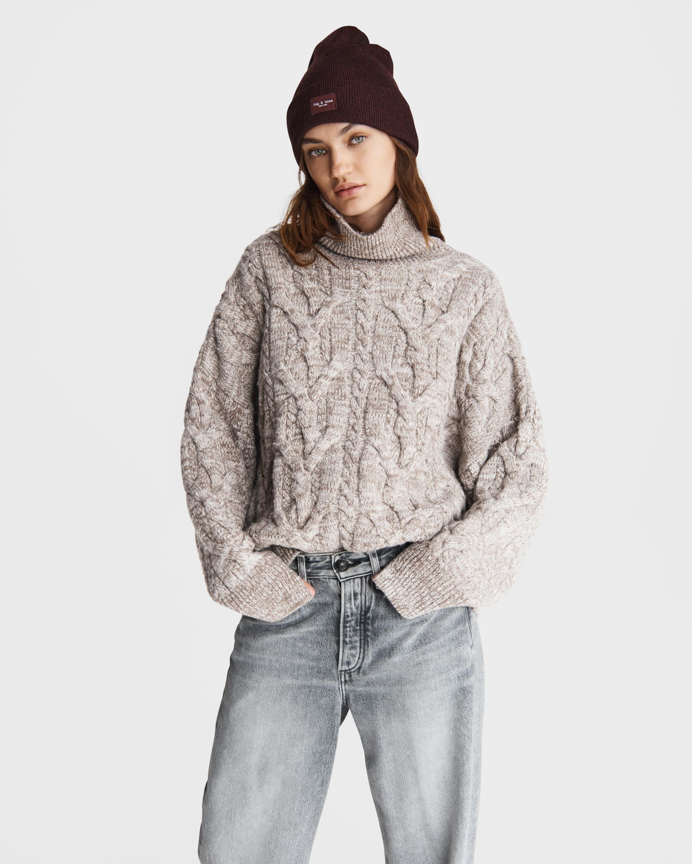 Nora Cable Wool Turtleneck rag bone