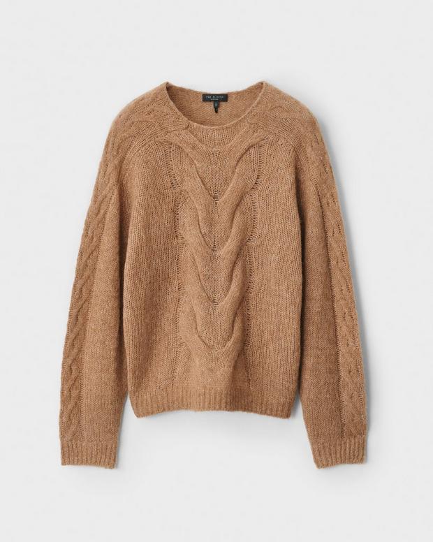 Mia Cable Wool Alpaca Sweater image number 2