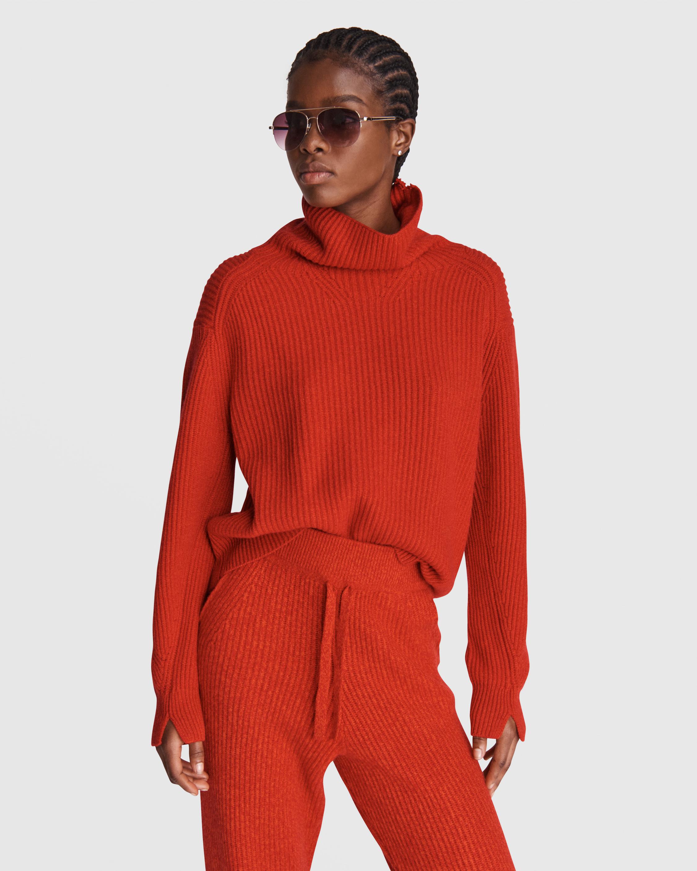 Red cashmere store turtleneck