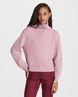 Pierce Cashmere Half Zip Sweater image number 1