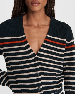 Ann Striped Cotton Cardigan image number 6