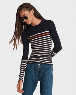 Kate Stripe Cotton Sweater image number 1