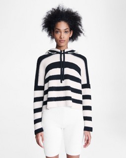 Sunny Cotton Stripe Hoodie image number 1