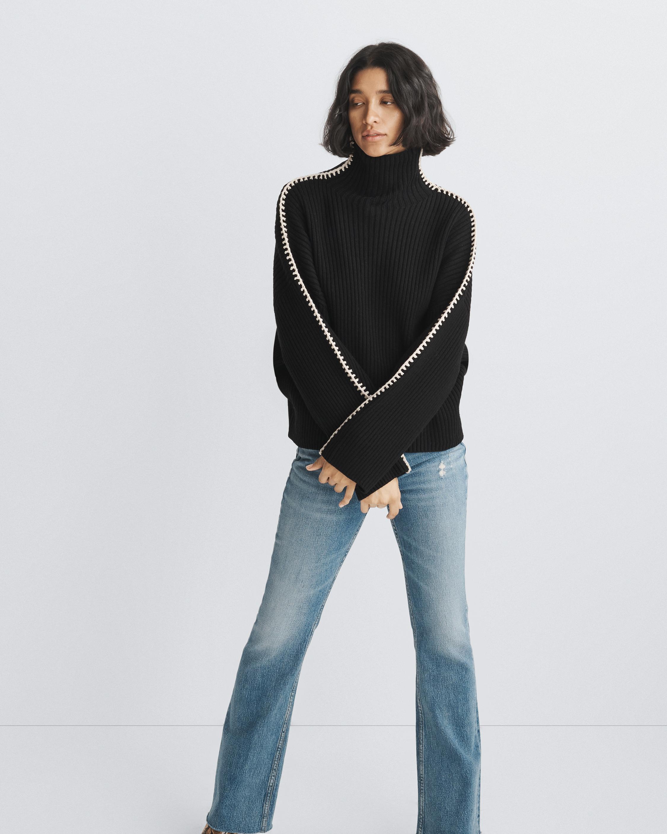 Ingrid Wool Ribbed Turtleneck | rag & bone