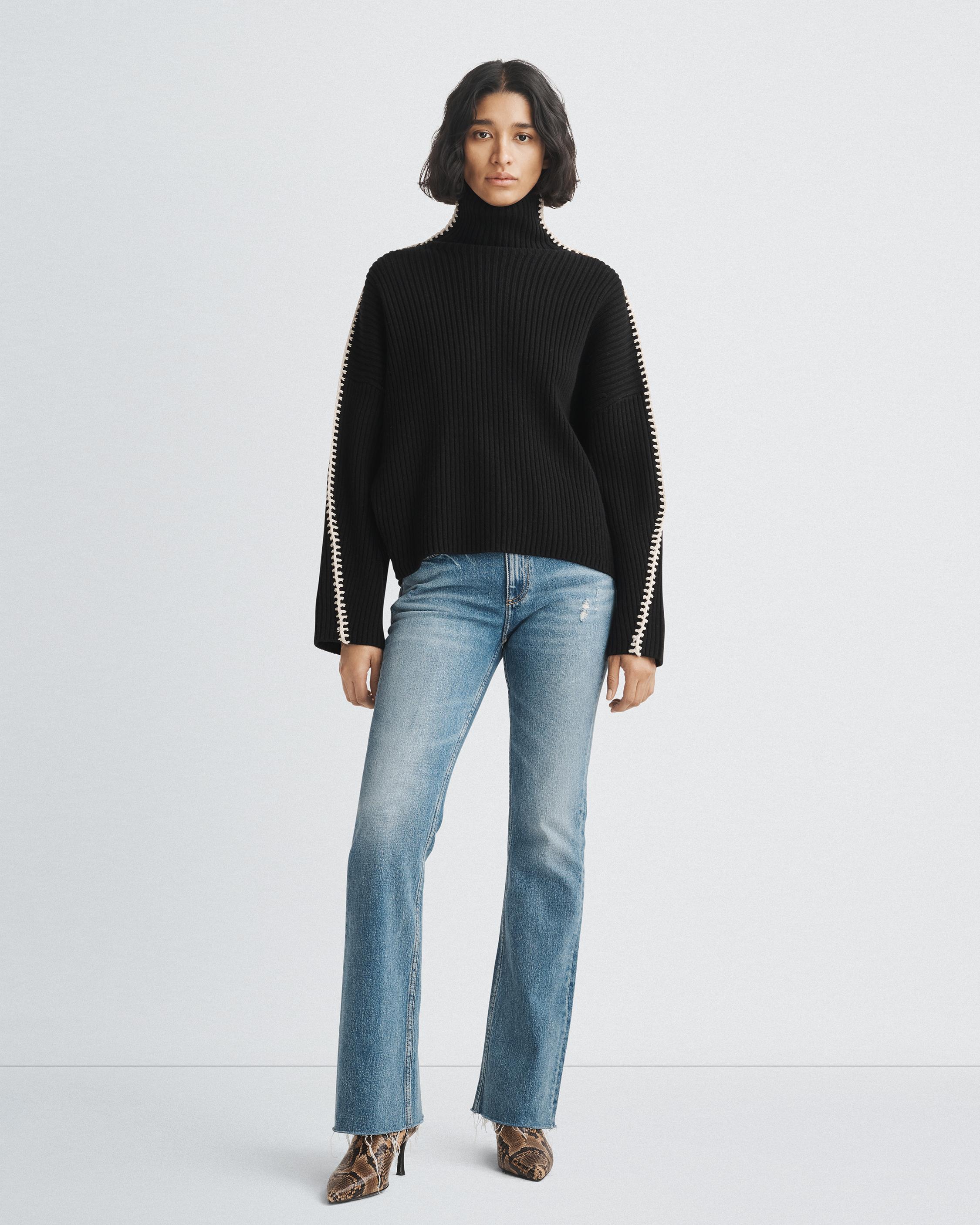 Ingrid Wool Ribbed Turtleneck image number 3