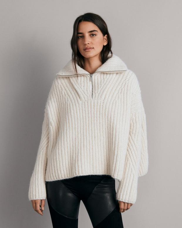 Hannah Wool Half Zip Sweater image number 1