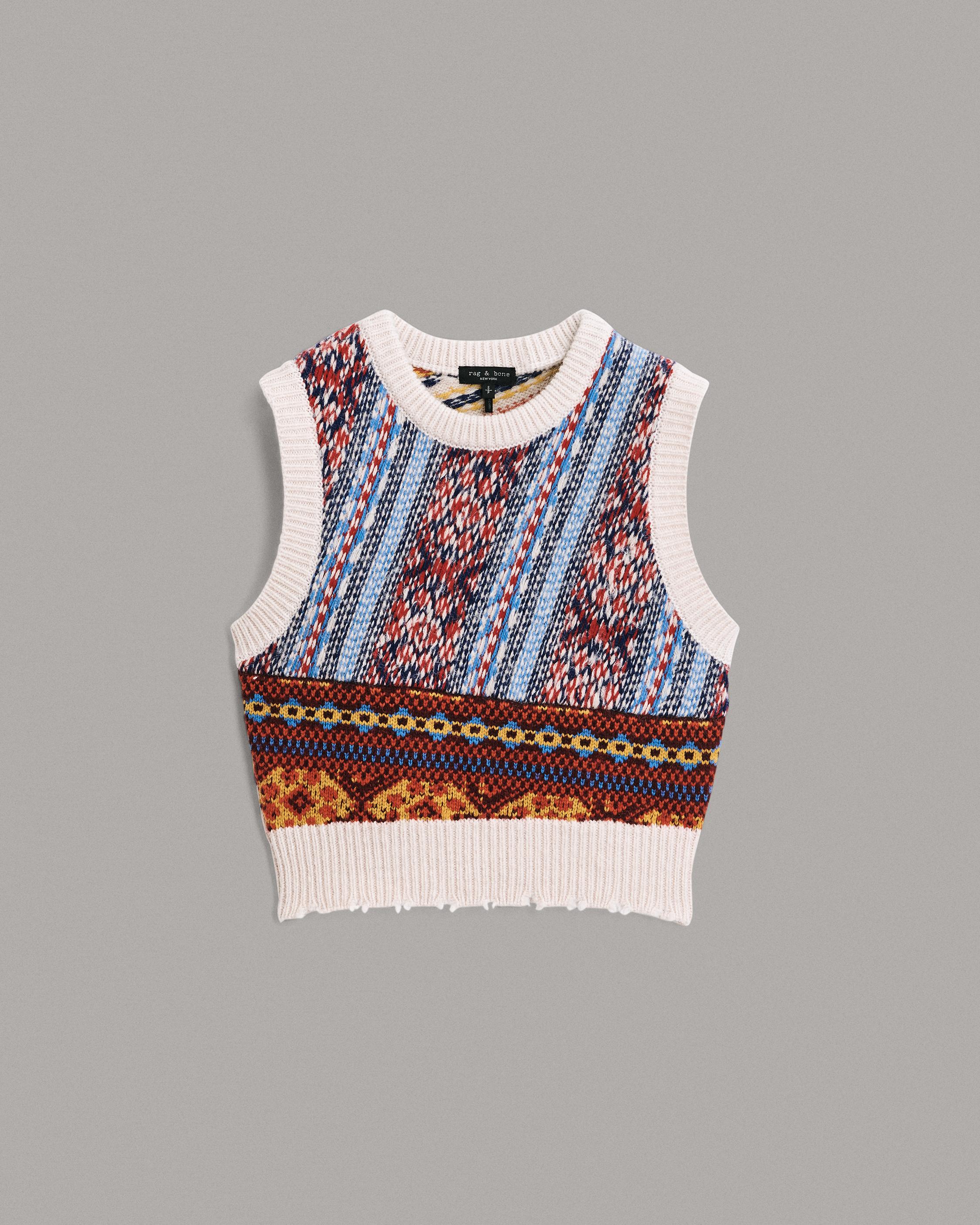 Hollis Merino Blend Fair Isle Vest image number 2