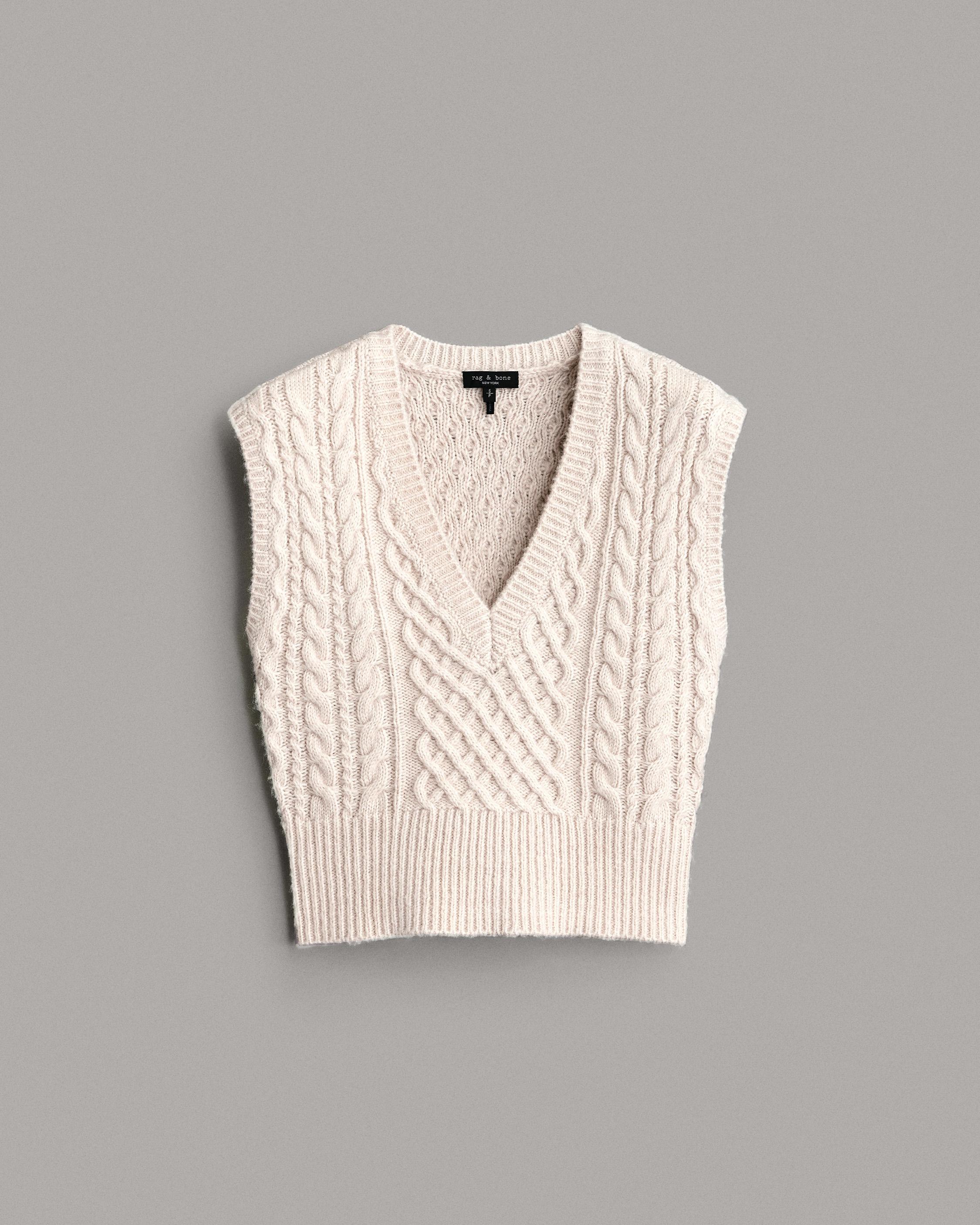 Buy the Elizabeth Wool Cable Vest rag & bone