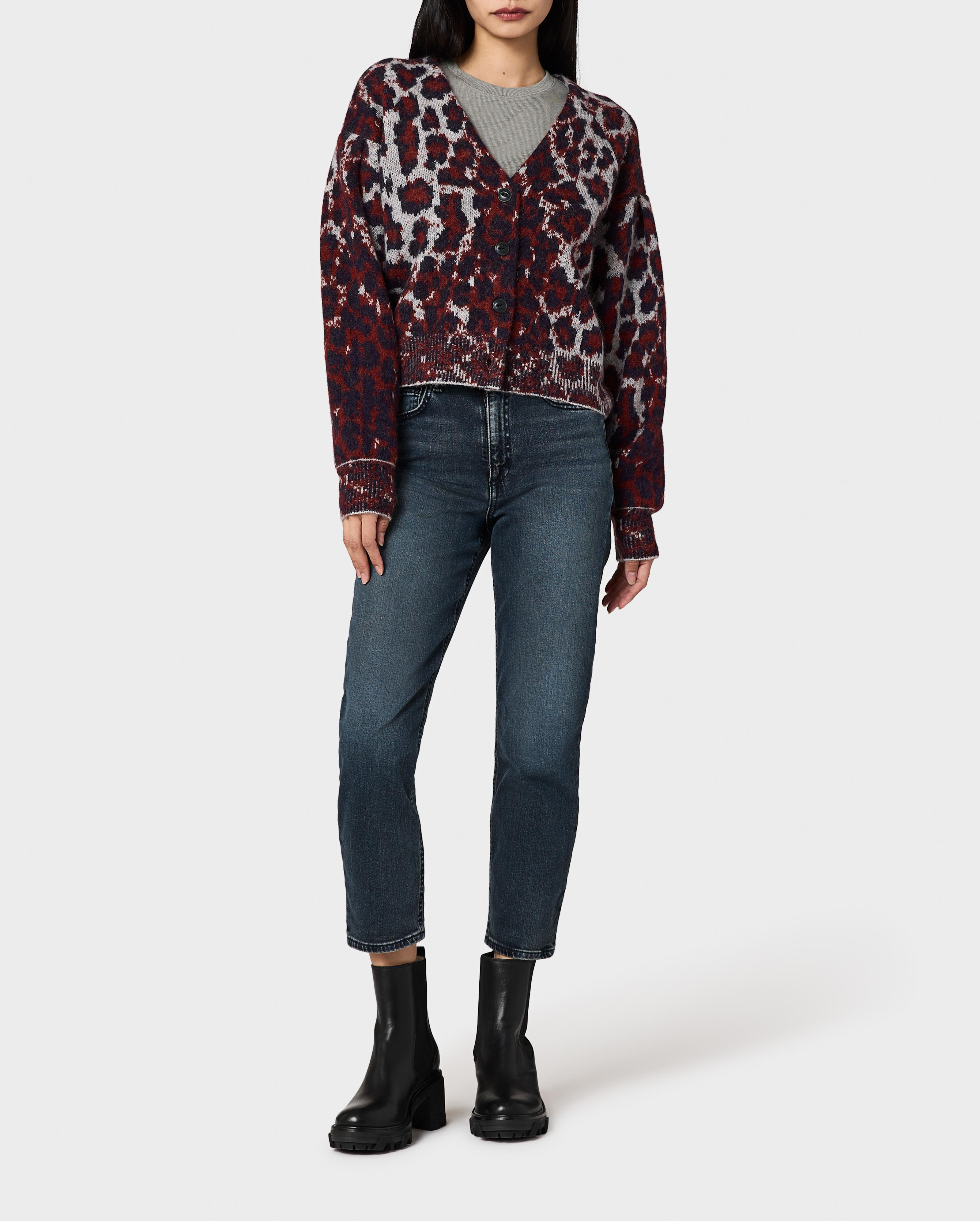 Sarah Wool Leopard Cardigan | rag & bone