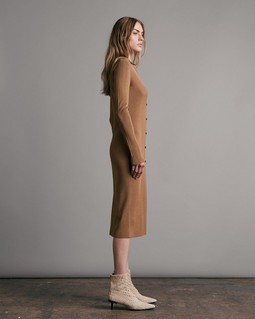 Pacey Button Down Midi Dress image number 3