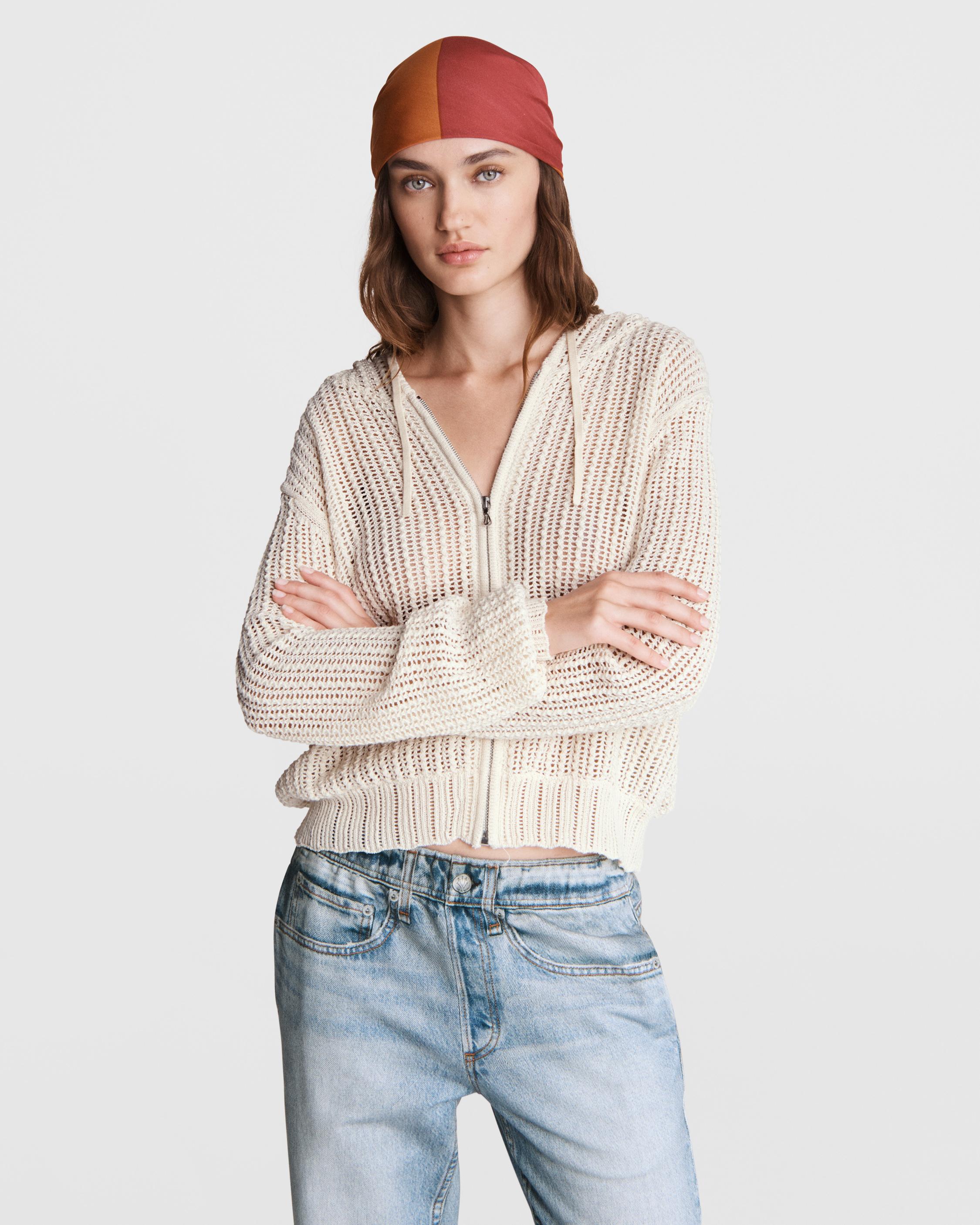 Riley Cotton Hoodie Ivory rag bone