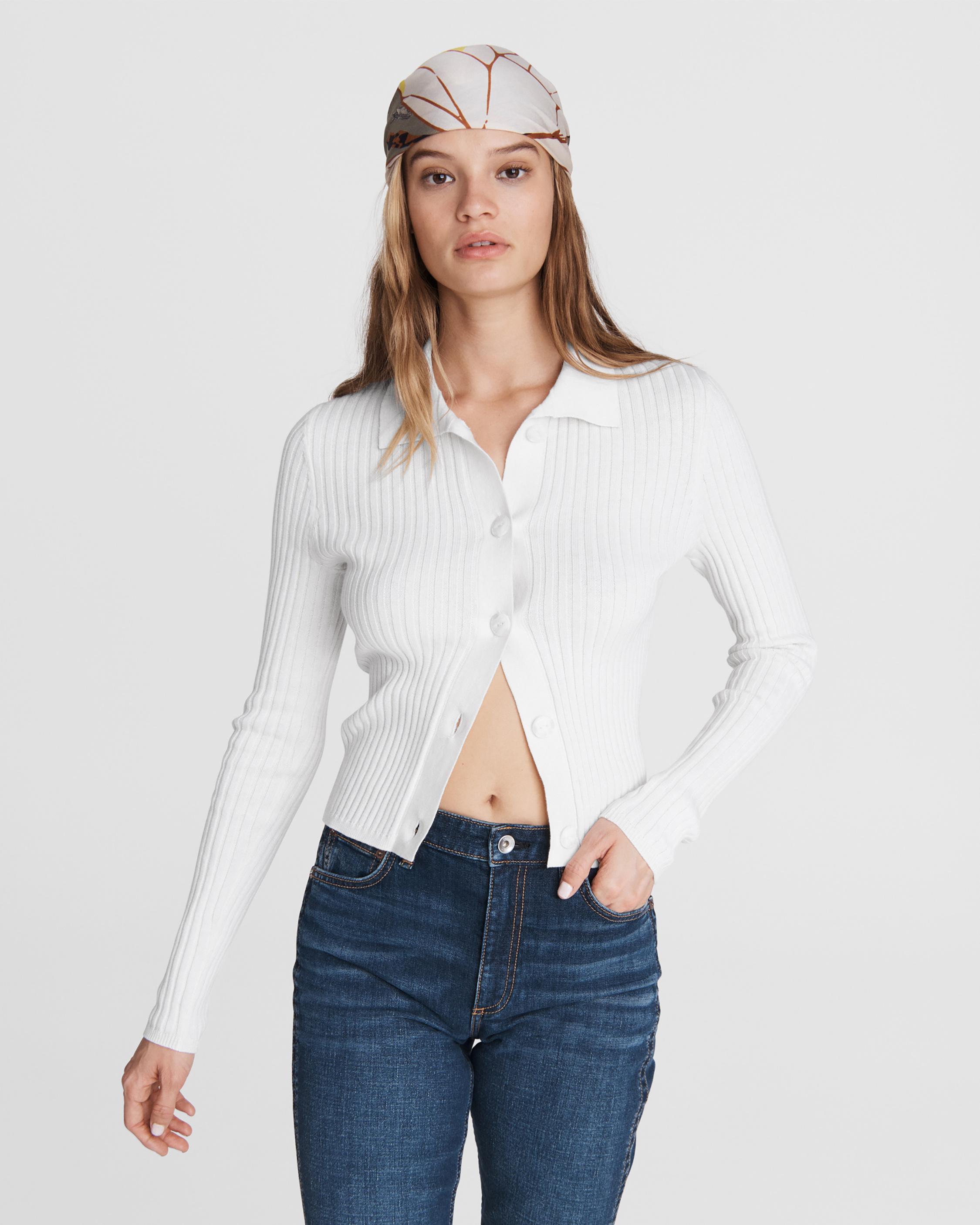 Navaya Cotton Polo Cardigan