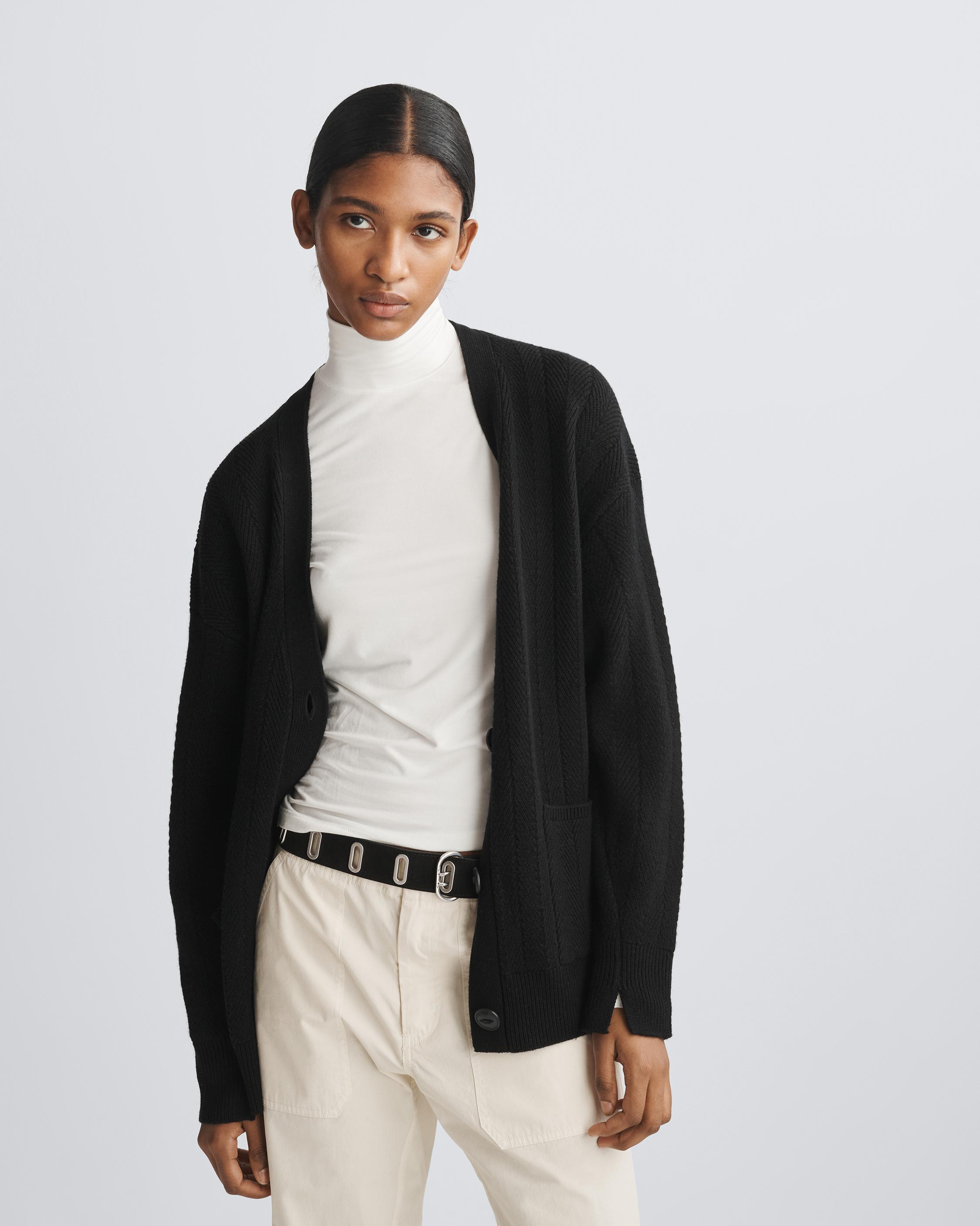 Durham Cashmere Cardigan - Black | rag & bone