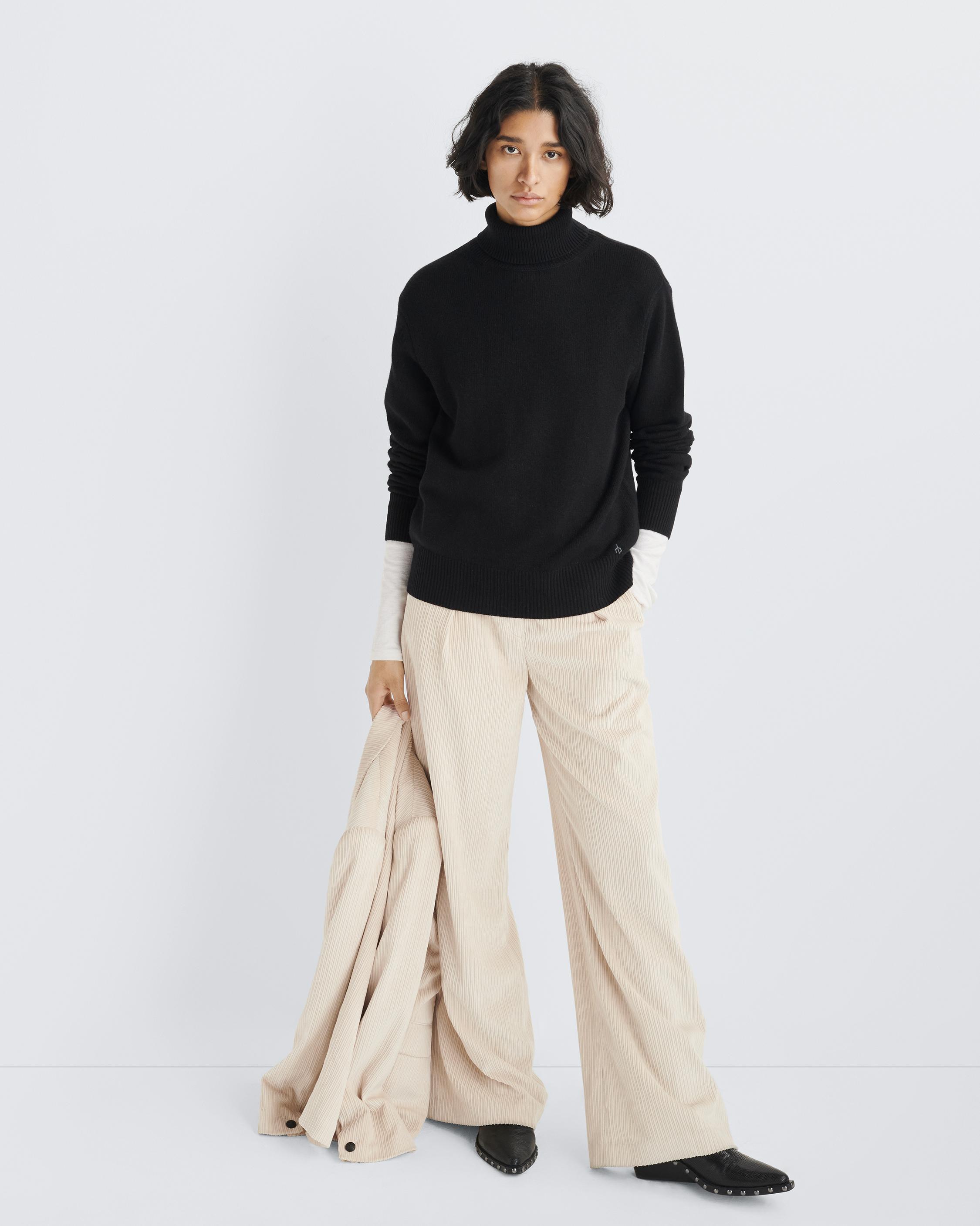 Soft Winter Knits: Slouchy Turtleneck & Cashmere Pants - Meagan's Moda