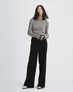 Mandee Ribbed Cashmere Crew image number 3