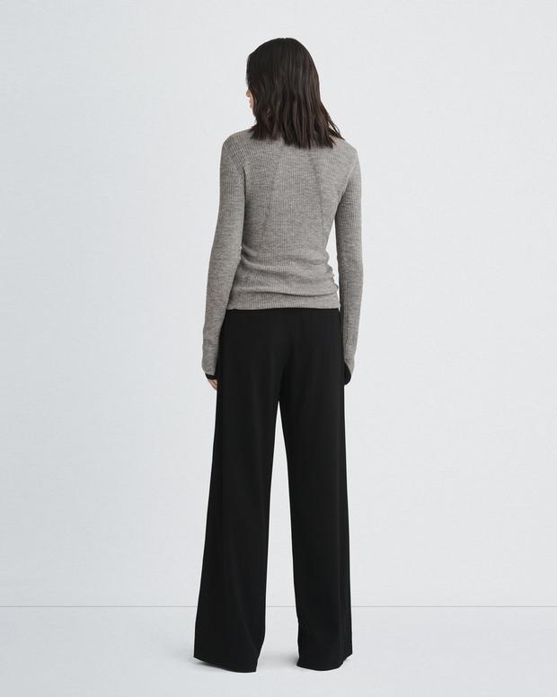 Mandee Ribbed Cashmere Crew image number 5