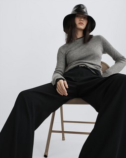 Mandee Ribbed Cashmere Crew image number 6
