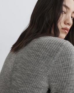 Mandee Ribbed Cashmere Crew image number 7