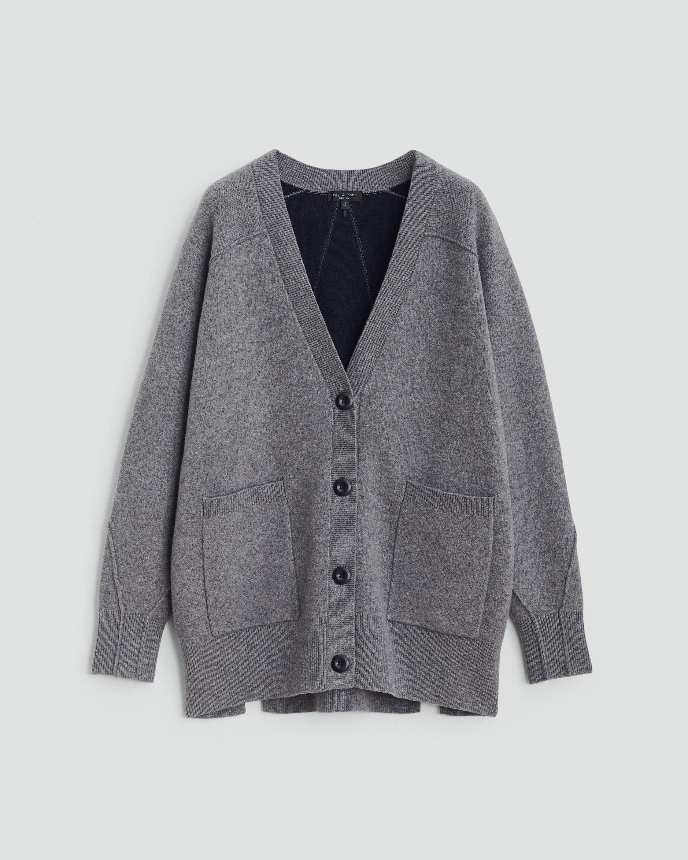 Bridget Italian Wool Cardigan Grey rag & bone