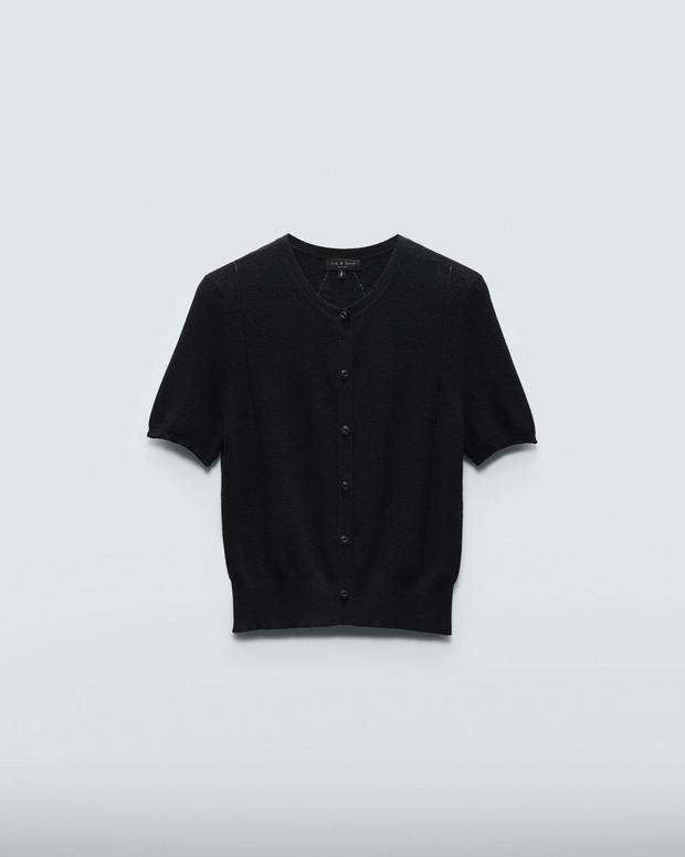 Dina Cotton Cardigan - Black | rag & bone Dina Cotton Cardigan - Black | rag & bone