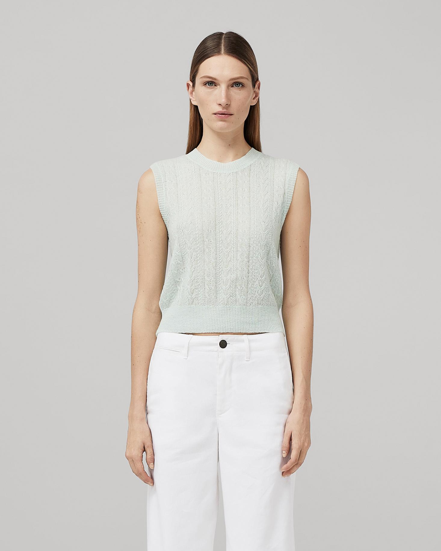 Kyle Cable Wool Vest Mint rag & bone