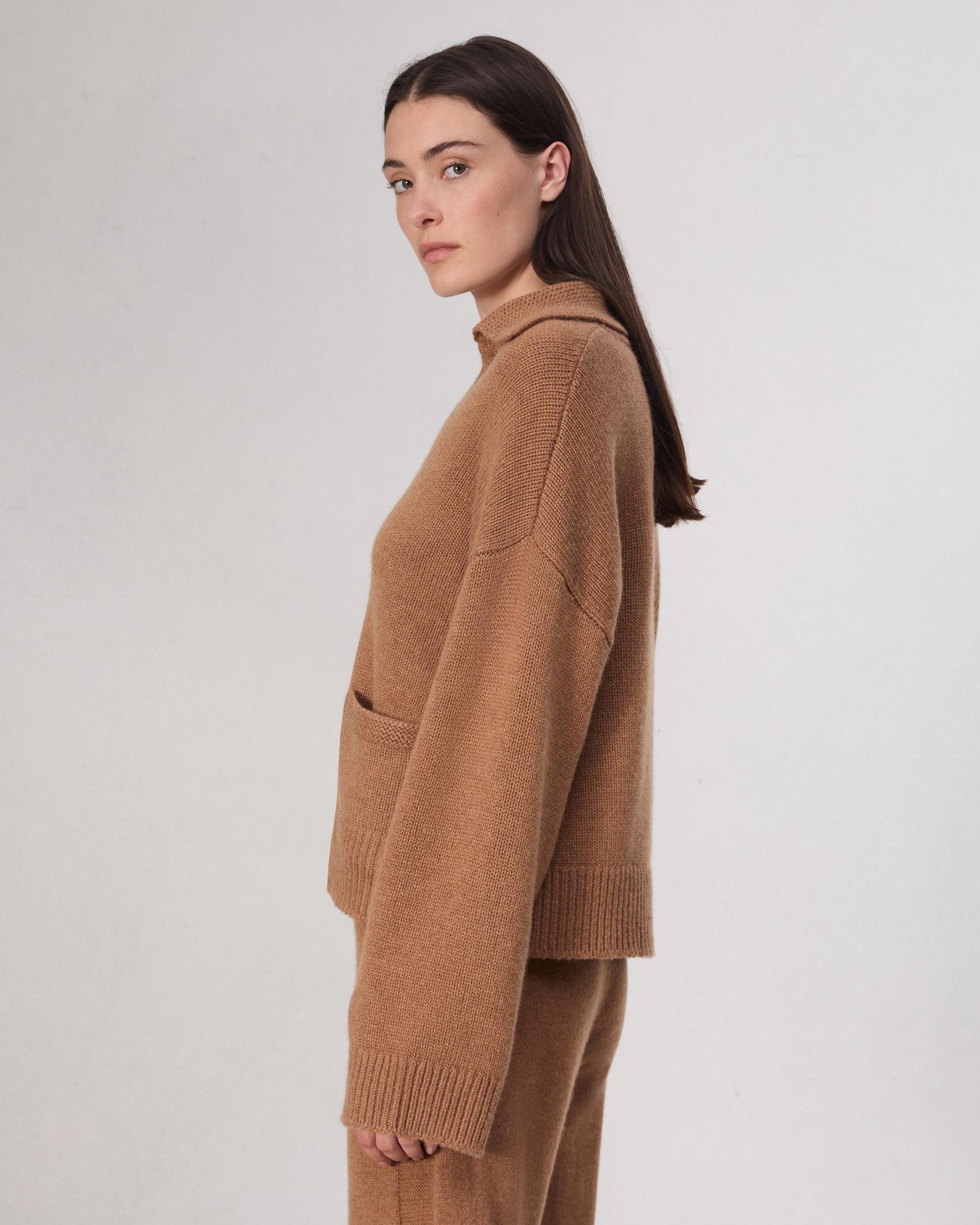 Danica Wool-Cashmere Polo Sweater image number 4