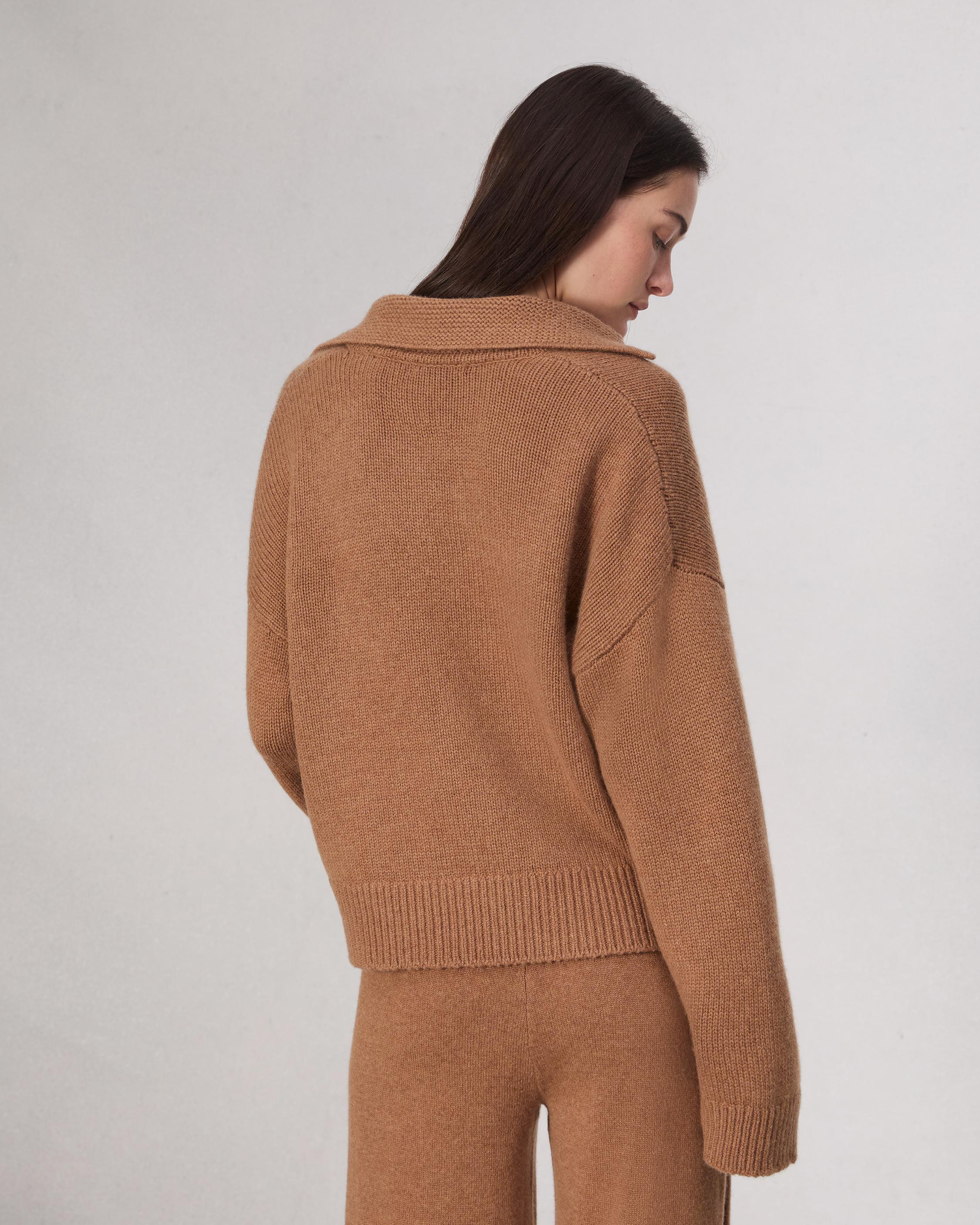 Danica Wool-Cashmere Polo Sweater image number 5