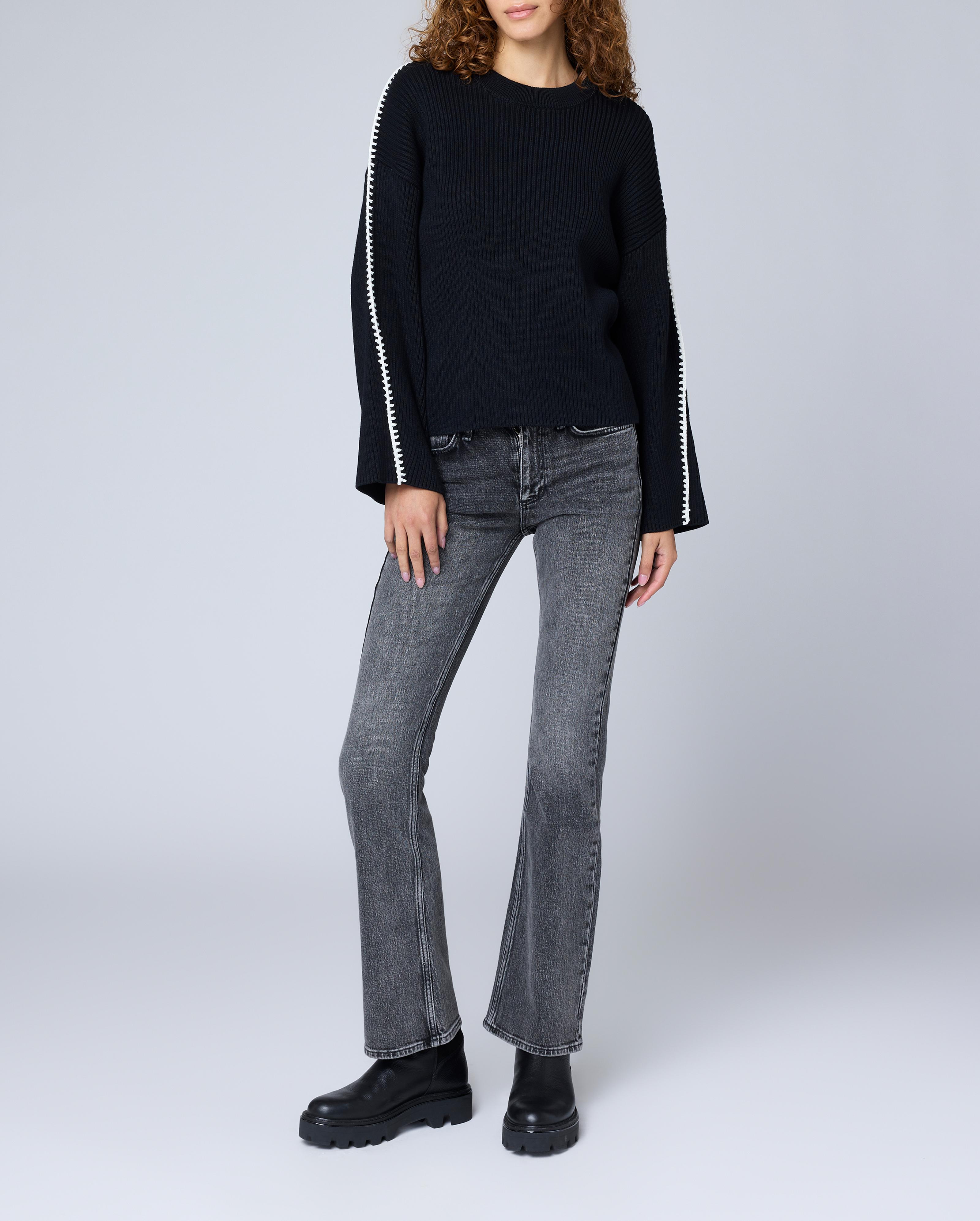 Isabella Cotton Sweater Black rag bone sale