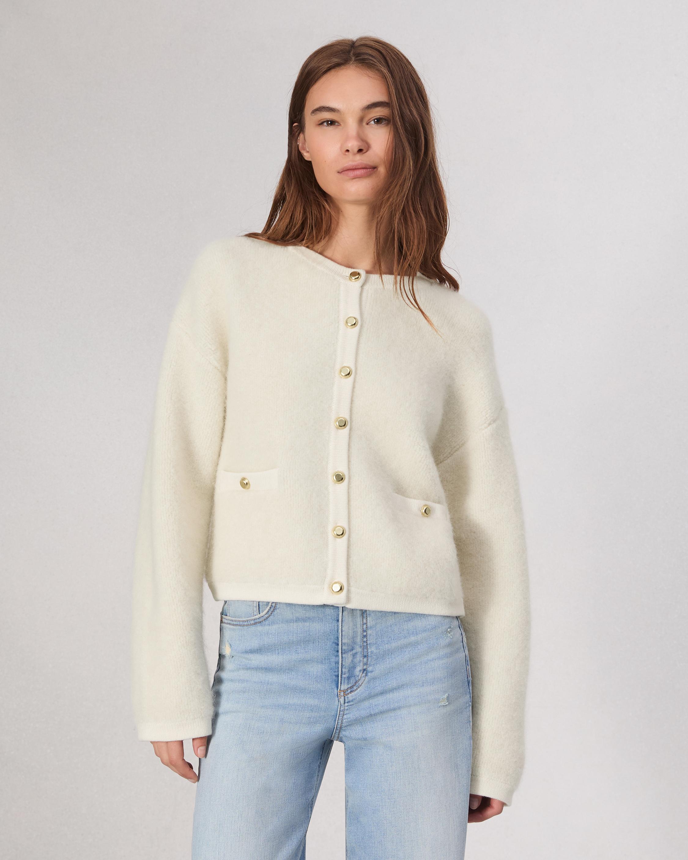 Kaia Boucle Cardigan - Ivory | rag & bone