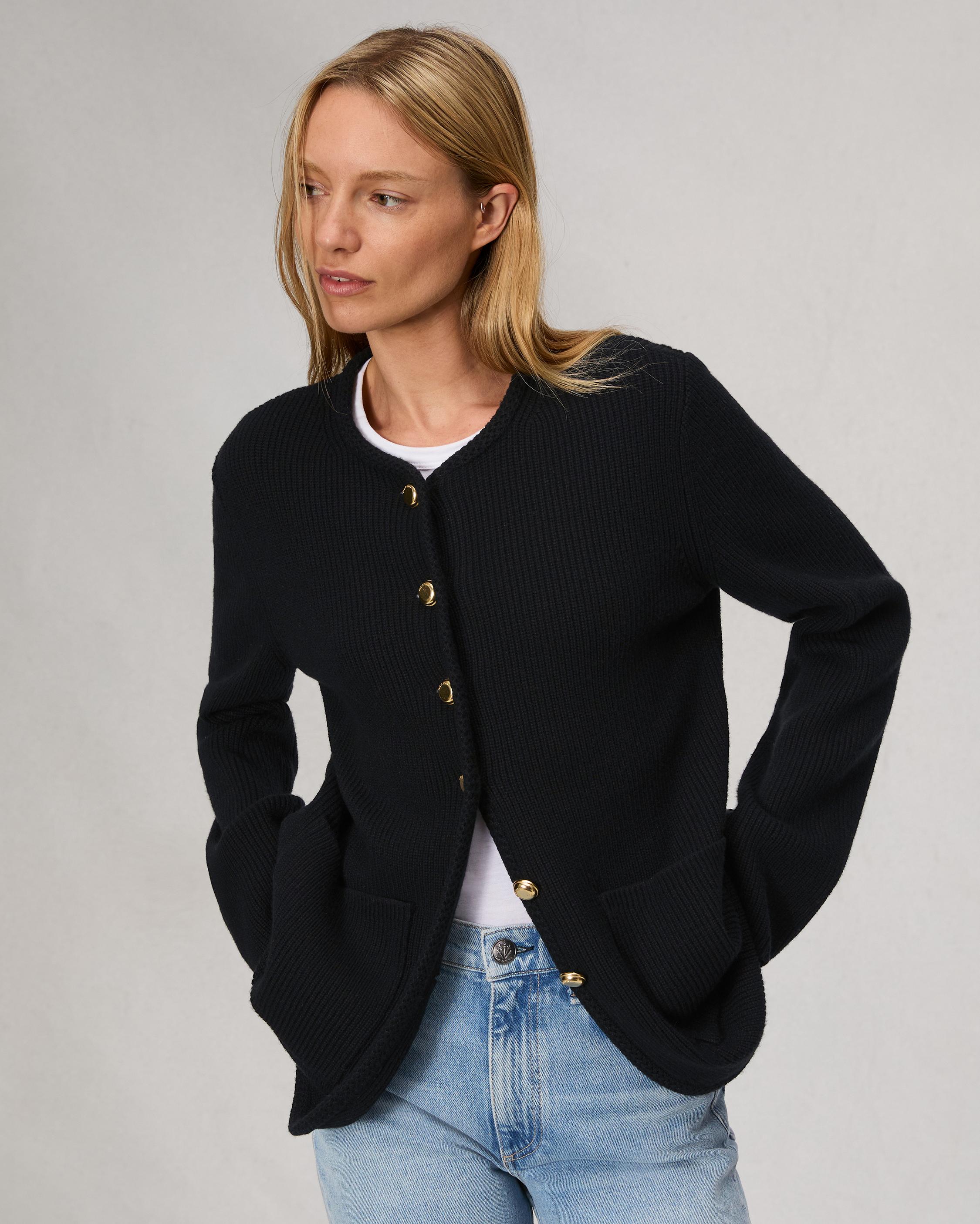 Nancy Wool Cardigan Black rag bone