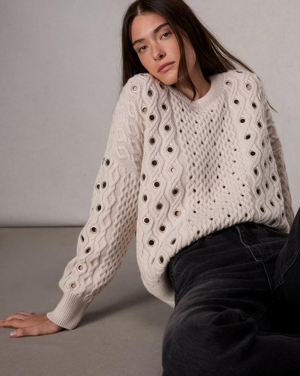 Kat Cable-Knit Sweater - Ivory | rag & bone Kat Cable-Knit Sweater - Ivory | rag & bone