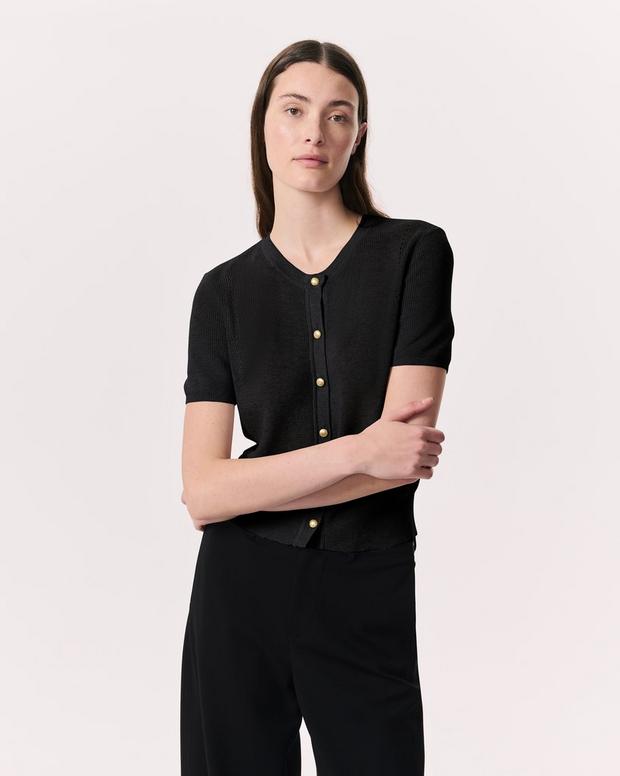 Dina Cotton-Cashmere Cardigan - Black | rag & bone Dina Cotton-Cashmere Cardigan - Black | rag & bone