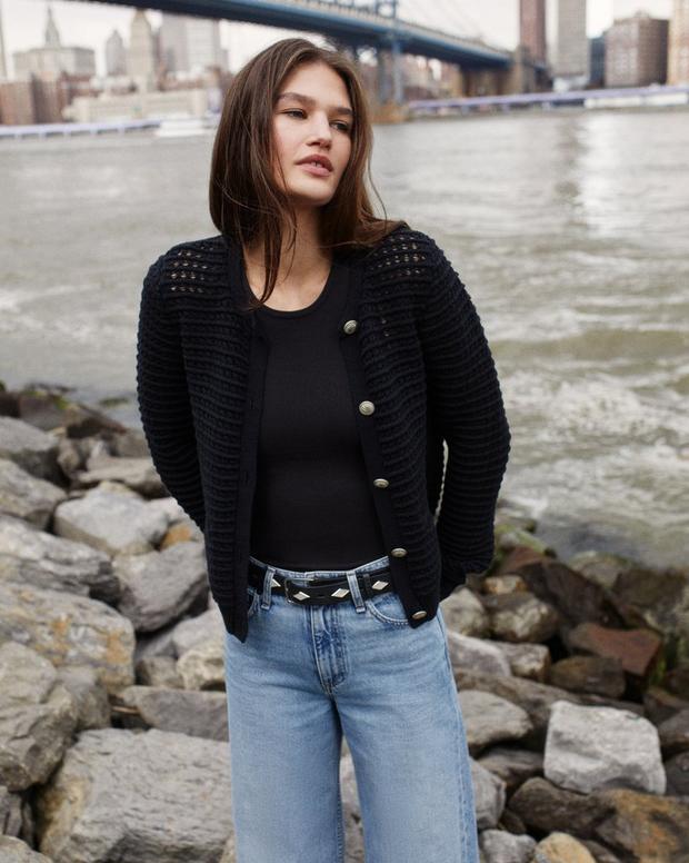 Marlee Cotton Cardigan - Black | rag & bone Marlee Cotton Cardigan - Black | rag & bone
