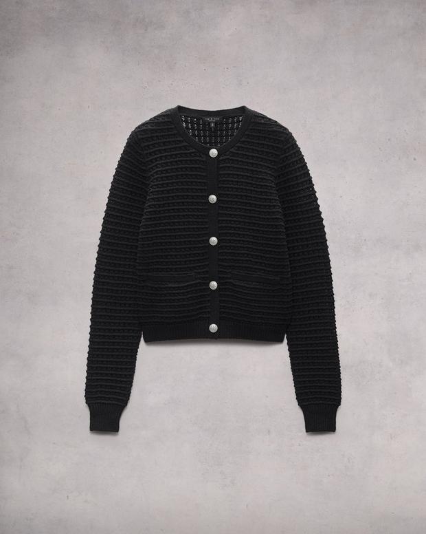 Marlee Cotton Cardigan - Black | rag & bone Marlee Cotton Cardigan - Black | rag & bone