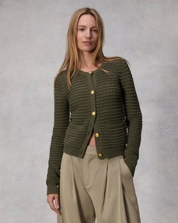Marlee Cotton Cardigan - Turtledove | rag & bone Marlee Cotton Cardigan - Turtledove | rag & bone