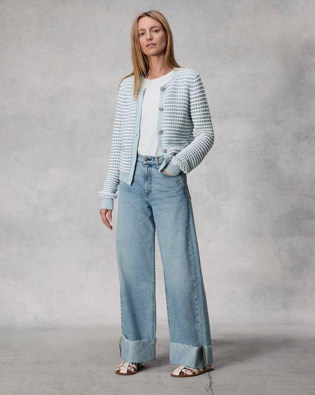 Marlee Cotton Cardigan - Light Blue | rag & bone Marlee Cotton Cardigan - Light Blue | rag & bone